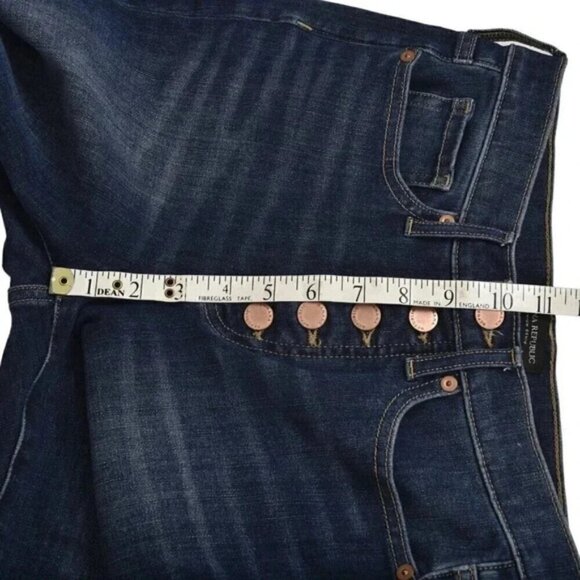 Banana Republic Premium High Rise Skinny Button Front Jeans Dark Wash Size 26 - Picture 11 of 12